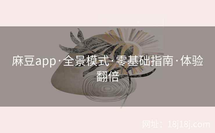 麻豆app·全景模式·零基础指南·体验翻倍